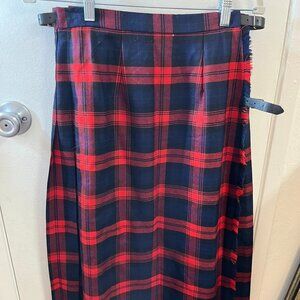 Vintage Brooks Brothers wool kilt wrap skirt